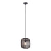 Endon 101700 Mathias 1lt Pendant Dark bamboo & plywood with matt black paint 10W LED E27 (Required) - westbasedirect.com