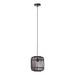 Endon 101700 Mathias 1lt Pendant Dark bamboo & plywood with matt black paint 10W LED E27 (Required) - westbasedirect.com