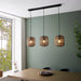 Endon 101775 Mathias 3lt Pendant Natural bamboo, plywood & matt black paint 3 x 10W LED E27 (Required) - westbasedirect.com