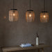 Endon 101779 Zaire 3lt Pendant Natural linen, dark plywood & matt black 3 x 10W LED E27 (Required) - westbasedirect.com