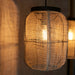 Endon 101779 Zaire 3lt Pendant Natural linen, dark plywood & matt black 3 x 10W LED E27 (Required) - westbasedirect.com