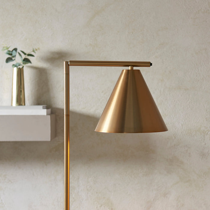 Endon 102369 Cape Task Floor Warm antique brass plate 10W LED E27 (Required)