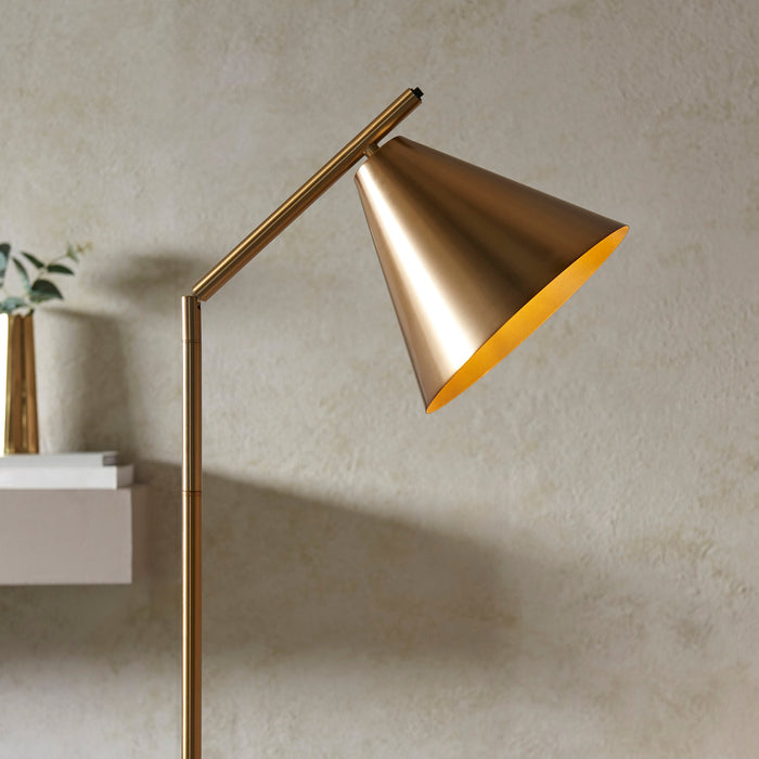 Endon 102369 Cape Task Floor Warm antique brass plate 10W LED E27 (Required)