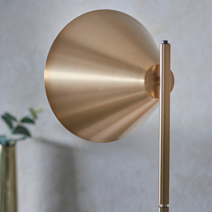 Endon 102369 Cape Task Floor Warm antique brass plate 10W LED E27 (Required)