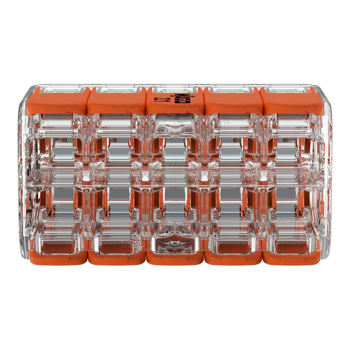 Wago 221-420 4mm² 10-Way Compact Splicing Connector - Transparent (15 Full Box)