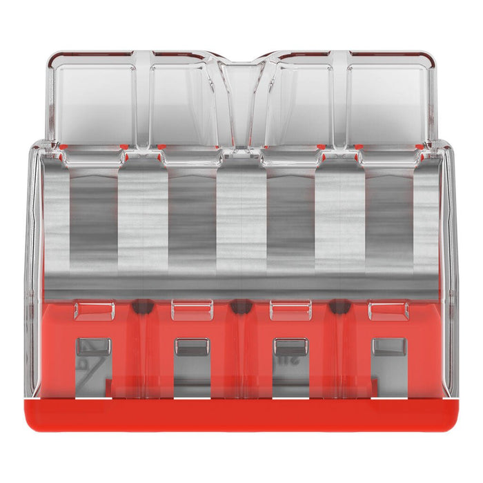 Wago 2773-404 4 Way 4mm² Compact Pushwire Connector Red (80 Full Box)