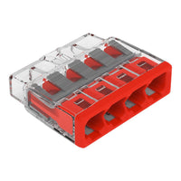 Wago 2773-404 4 Way 4mm² Compact Pushwire Connector Red (80 Full Box)