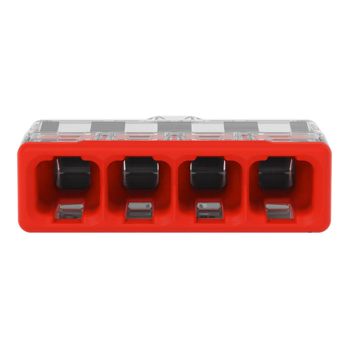 Wago 2773-404 4 Way 4mm² Compact Pushwire Connector Red (80 Full Box)