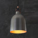 Endon 102544 Lazenby 1lt Pendant Aged pewter & aged copper plate 10W LED E27 (Required) - westbasedirect.com