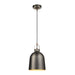 Endon 102544 Lazenby 1lt Pendant Aged pewter & aged copper plate 10W LED E27 (Required) - westbasedirect.com