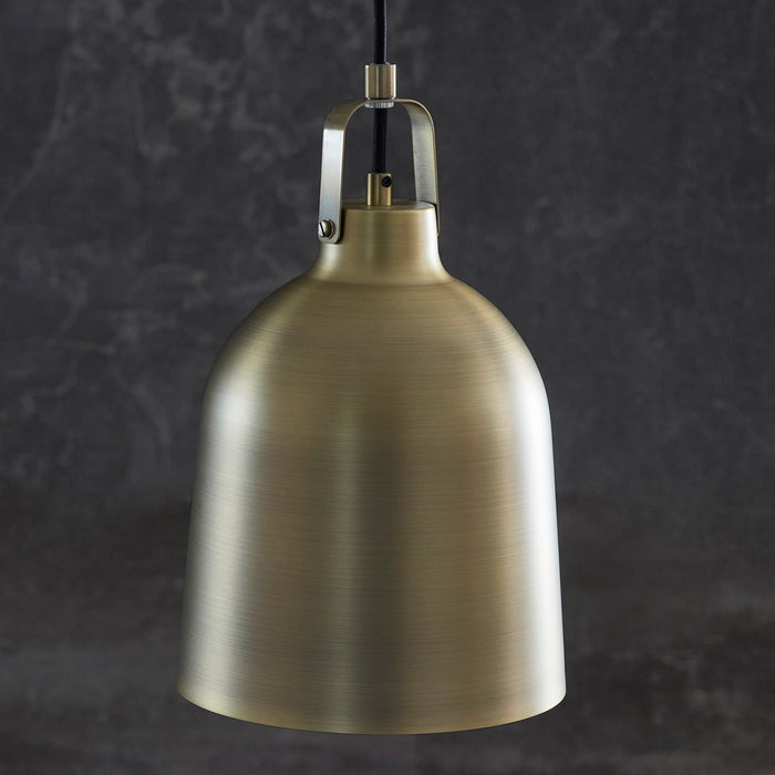 Endon 102545 Lazenby 1lt Pendant Antique brass plate 10W LED E27 (Required) - westbasedirect.com