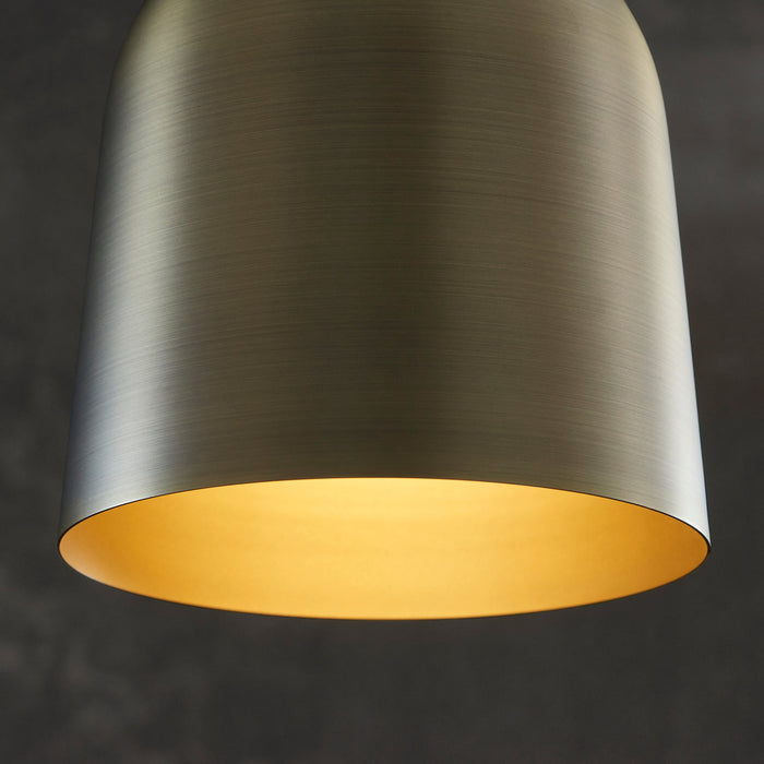 Endon 102545 Lazenby 1lt Pendant Antique brass plate 10W LED E27 (Required) - westbasedirect.com