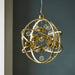 Endon 102608 Muni 1lt Pendant Gold effect plate with clear & gold glass 8.53W LED (SMD 2835) Warm White - westbasedirect.com