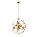 Endon 102608 Muni 1lt Pendant Gold effect plate with clear & gold glass 8.53W LED (SMD 2835) Warm White - westbasedirect.com