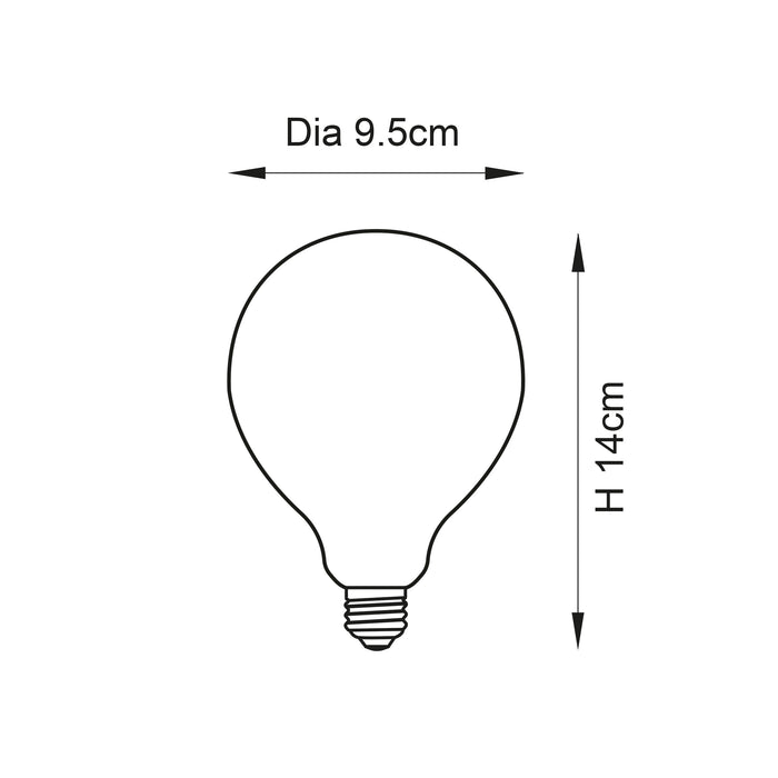 Endon 102615 Opaline 1lt Accessory Opal glass 12W LED E27 Warm White - westbasedirect.com