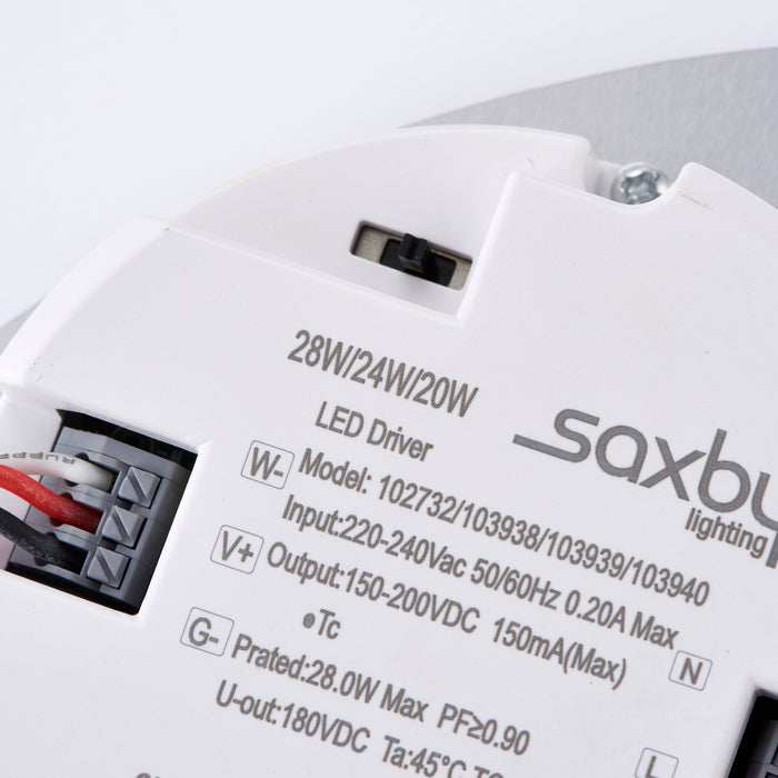 Saxby 102732 HeroPro XL IP65 28W Gloss white & opal pc 28W LED module (SMD 2835  CCT) CCT - westbasedirect.com