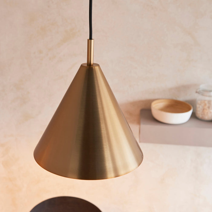 Endon 102891 Cape Pendant Warm antique brass plate 10W LED E27 (Required)