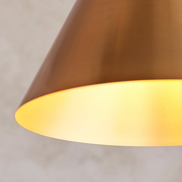 Endon 102891 Cape Pendant Warm antique brass plate 10W LED E27 (Required)