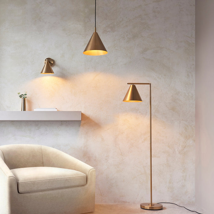 Endon 102891 Cape Pendant Warm antique brass plate 10W LED E27 (Required)
