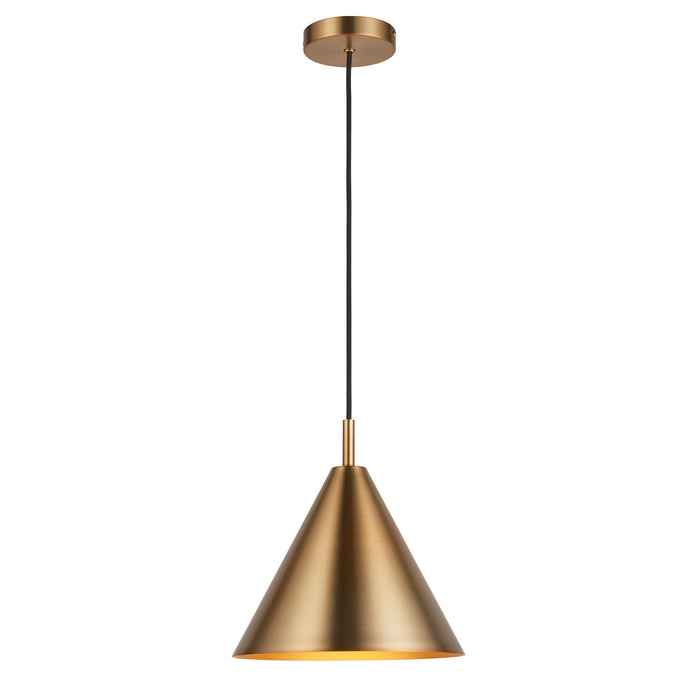 Endon 102891 Cape Pendant Warm antique brass plate 10W LED E27 (Required)