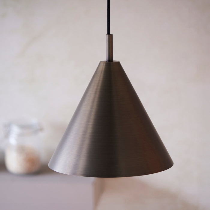 Endon 102892 Cape Pendant Brushed antique bronze plate 10W LED E27 (Required)
