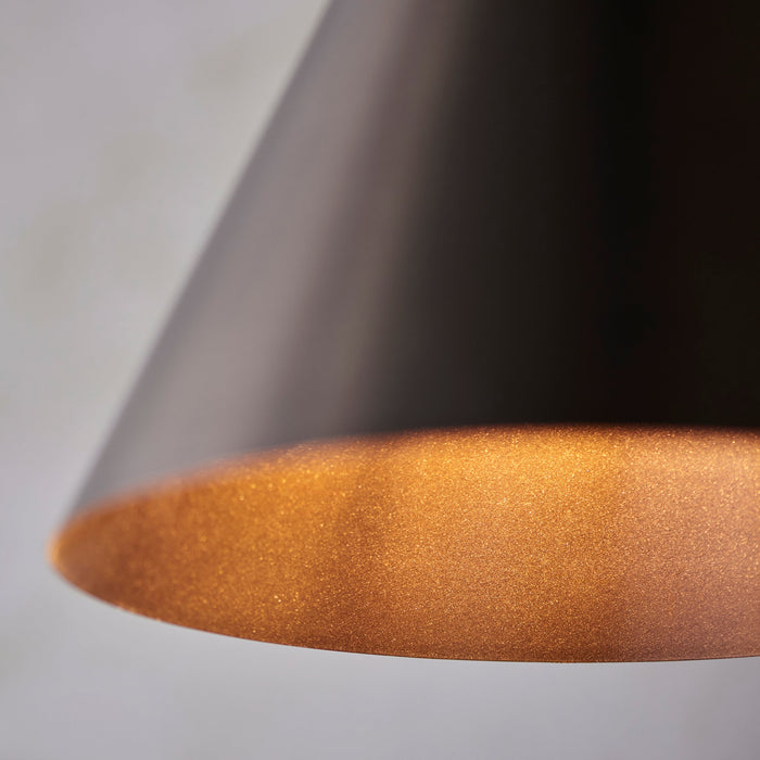 Endon 102892 Cape Pendant Brushed antique bronze plate 10W LED E27 (Required)
