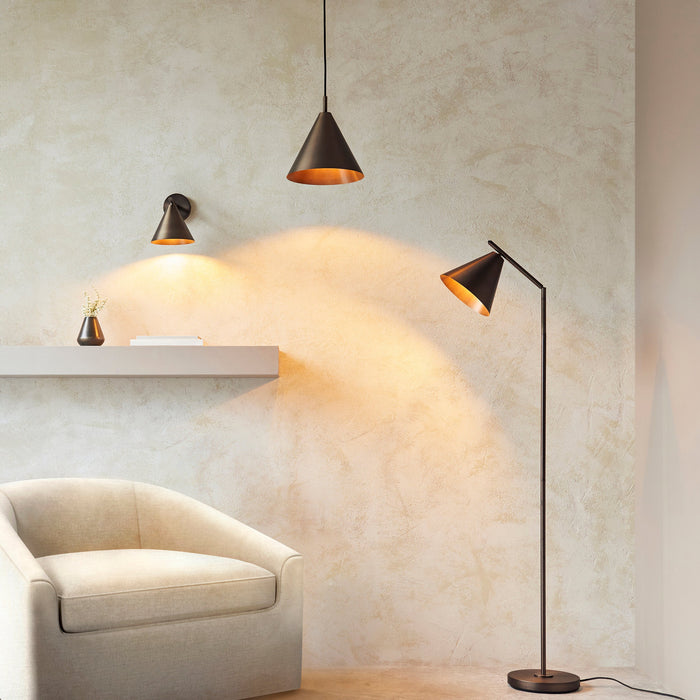 Endon 102892 Cape Pendant Brushed antique bronze plate 10W LED E27 (Required)
