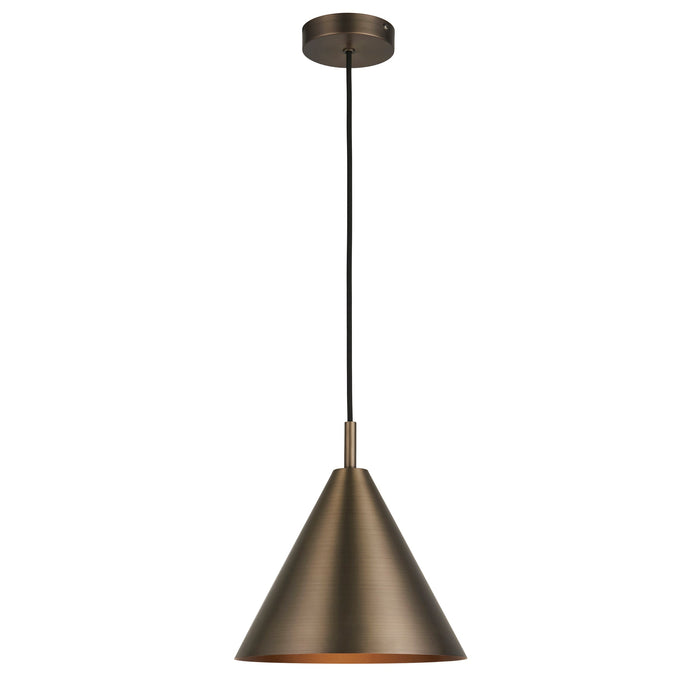 Endon 102892 Cape Pendant Brushed antique bronze plate 10W LED E27 (Required)