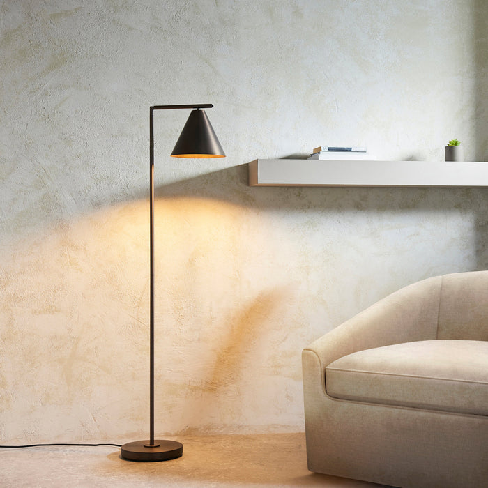 Endon 102895 Cape Task Floor Brushed antique bronze plate 10W LED E27 (Required)