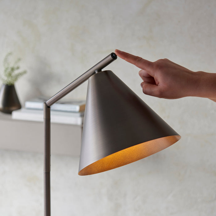 Endon 102895 Cape Task Floor Brushed antique bronze plate 10W LED E27 (Required)