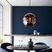 Endon 102930 Boli 1lt Pendant Copper mirrored glass & matt black paint 10W LED E27 (Required) - westbasedirect.com