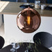 Endon 102930 Boli 1lt Pendant Copper mirrored glass & matt black paint 10W LED E27 (Required) - westbasedirect.com