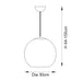 Endon 102930 Boli 1lt Pendant Copper mirrored glass & matt black paint 10W LED E27 (Required) - westbasedirect.com