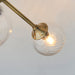 Endon 103171 Allegra 6lt Semi flush Antique brass plate & clear spiral glass 6 x 7W LED E14 (Required) - westbasedirect.com