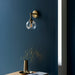 Endon 103173 Allegra 1lt Wall Antique brass plate & clear spiral glass 7W LED E14 (Required) - westbasedirect.com