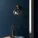 Endon 103173 Allegra 1lt Wall Antique brass plate & clear spiral glass 7W LED E14 (Required) - westbasedirect.com