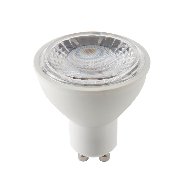 Endon 104033 GU10 LED 1lt Accessory White & clear prismatic PC 7W LED GU10 Warm White - westbasedirect.com