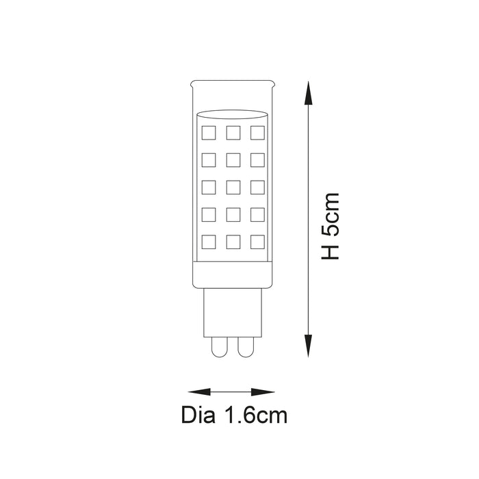 Endon 104037 G9 LED SMD 1lt Accessory Clear & white PC 3.5W LED G9 Warm White - westbasedirect.com