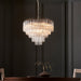 Endon 104090 Toulouse 12lt Pendant Bright nickel plate & clear ribbed glass 12 x 3W LED G9 (Required) - westbasedirect.com