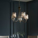 Endon 104108 Berenice 5lt Pendant Bright nickel plate & clear glass 5 x 6W LED E14 (Required) - westbasedirect.com