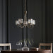 Endon 104108 Berenice 5lt Pendant Bright nickel plate & clear glass 5 x 6W LED E14 (Required) - westbasedirect.com