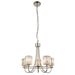 Endon 104108 Berenice 5lt Pendant Bright nickel plate & clear glass 5 x 6W LED E14 (Required) - westbasedirect.com