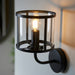 Endon 104193 Hopton 1lt Wall Matt black & clear glass 7W LED E14 (Required) - westbasedirect.com