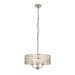 Endon 104466 Clifton 3lt Pendant Bright nickel plate & clear crystal glass 3 x 6W LED E14 (Required) - westbasedirect.com