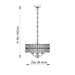 Endon 104466 Clifton 3lt Pendant Bright nickel plate & clear crystal glass 3 x 6W LED E14 (Required) - westbasedirect.com