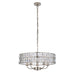 Endon 104467 Clifton 5lt Pendant Bright nickel plate & clear crystal glass 5 x 6W LED E14 (Required) - westbasedirect.com