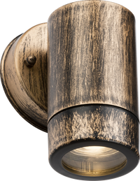 Knightsbridge EA1BB EAMON 230V IP54 GU10 Polycarbonate Single Wall Light - Brushed Brass