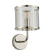 Endon 106003 Hopton 1lt Wall Bright nickel plate & clear glass 7W LED E14 (Required) - westbasedirect.com