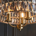 Endon 106243 Clifton 3lt Pendant Antique brass plate & clear crystal glass 3 x 6W LED E14 (Required) - westbasedirect.com