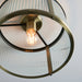 Endon 106265 Ridgeton 1lt Flush Antique brass plate & clear ribbed glass 10W LED E27 (Required) - westbasedirect.com